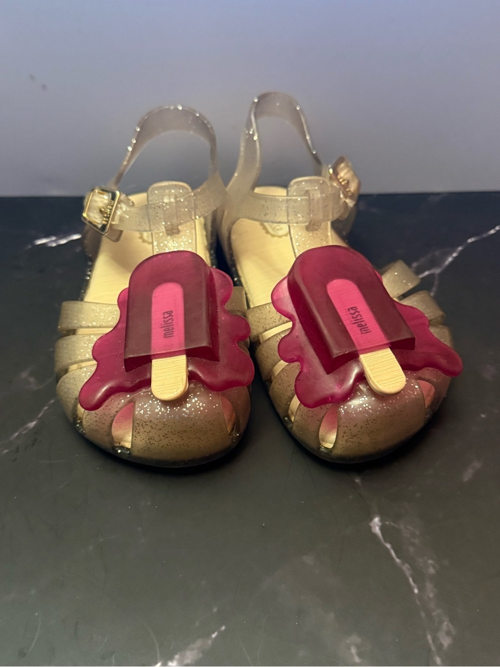 Mini Melissa Sandals with Pink Popsicle Charm